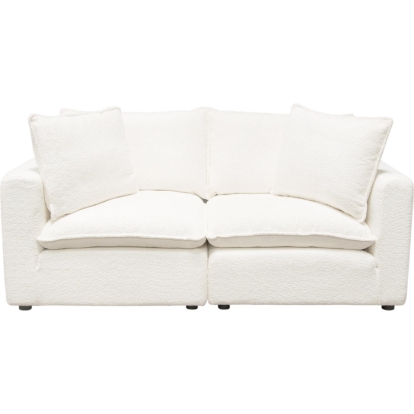 Diamond Sofa IVY2SCWH Ivy 2 Piece Modular Sofa White Faux Shearling Feather Down