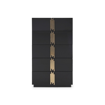 Modrest Token Modern Black & Gold Chest Black Chest 74248 VGVCJ815-5H
