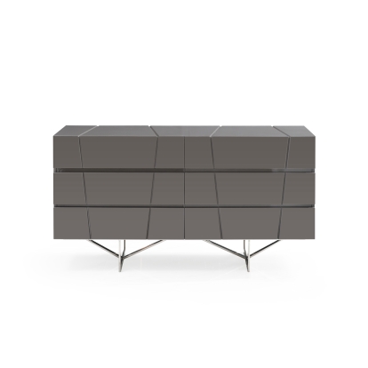 Modrest Chrysler Modern Grey Bedroom Set Grey Bedroom Set 74981|74982 VGVCBD8978-SET-GRY