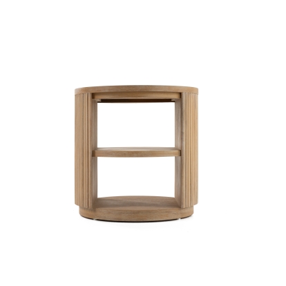 Modrest Jacobson Modern Natural Acacia End Table Oak End Table 81741 VGWD-LYO-BF2D