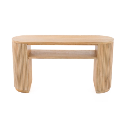 Modrest Jacobson Modern Natural Acacia Console Table Oak Console Table 81742 VGWD-LYO-LT2