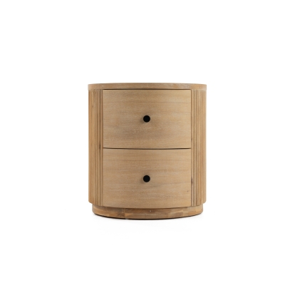Modrest Jacobson Modern Natural Acacia Nightstand Oak Nightstand 81746 VGWD-LYO-BST02
