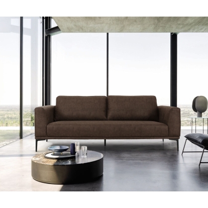 Divani Casa Jada Modern Brown Fabric Sofa Brown Sofa 78591 VGKNK8578-BRN-S