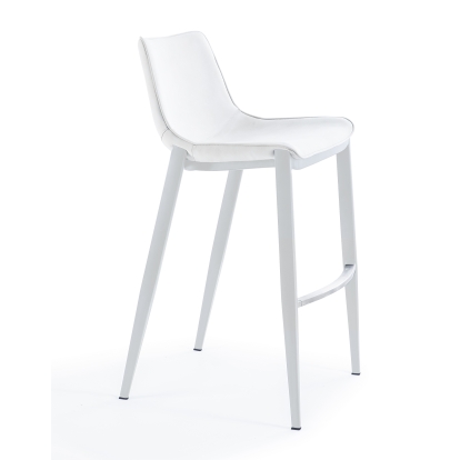 Modrest Jane Modern White Counter Stool Set of 2 White Bar Stool 80072Z VGHR-5361C-C-W-BS
