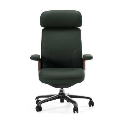 Modrest Johnson Modern Green Leather Executive Office Chair Green Office Chair 83179 VGFU-FK006-A-GRN