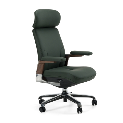 Modrest Johnson Modern Green Leather Executive Office Chair Green Office Chair 83179 VGFU-FK006-A-GRN