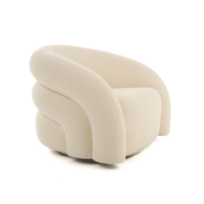 Modrest Joshua Modern Fabric Accent Chair White Accent Chair 80289 VGOD-DY-21117
