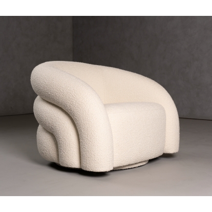 Modrest Joshua Modern Fabric Accent Chair White Accent Chair 80289 VGOD-DY-21117