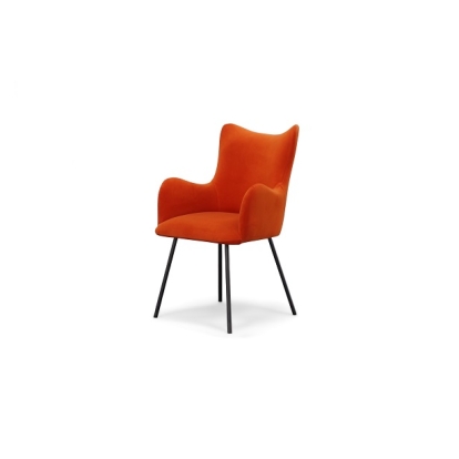 Modrest Judith Modern Red Dining Chair Orange Dining Chair 75910 VGEU-MC-9281CH-A