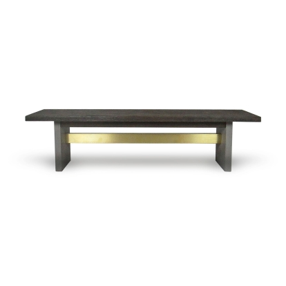 Modrest June Modern Dark Grey Concrete & Walnut Dining Bench Walnut Bench 78558A VGGR639080-WAL-BENCH