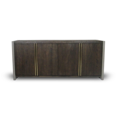 Modrest June Modern Dark Grey & Walnut Buffet Walnut Buffet 78561 VGGR639083-WAL-BUF