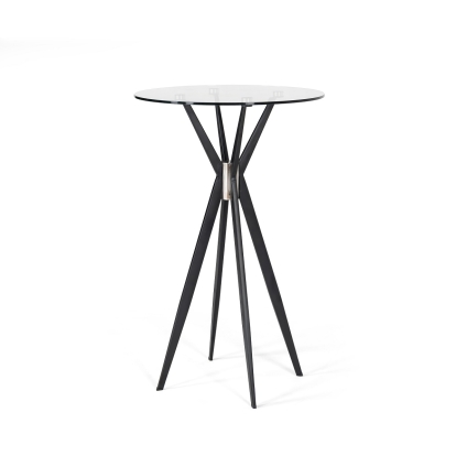 Modrest Kaitlyn Modern Black Bar Table Black Barware 76295 VGHR7039-BLK