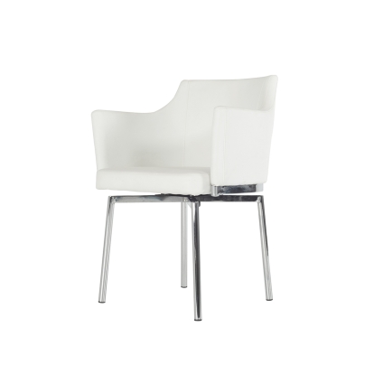 Modrest Kaweah Modern White Dining Chair White Dining Chair 71591 VGHR3149-WHT