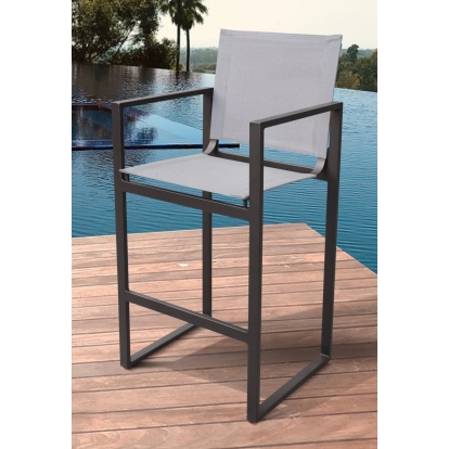 Renava Kayak Modern Charcoal Outdoor Bar Stool Grey Outdoor 77683 VGGERH-AGEAN-BS-GRY-2