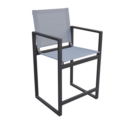 Renava Kayak Modern Dark Charcoal Outdoor Counter Stool Grey Outdoor 77685 VGGERH-AGEAN-BS-CTR-GRY-1