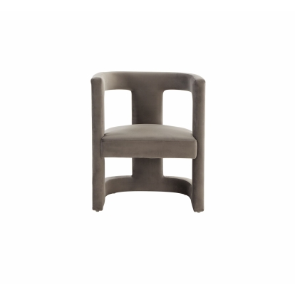Modrest Kendra Modern Grey Fabric Accent Chair Grey Lounge Chair 77647 VGRHRHS-AC-231-GRAY