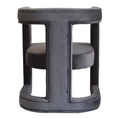 LA Furniture Kendra Dark Grey Fabric Accent Chair VGRHRHS-AC-231-DKGRY-CH Contemporary Style by Vig Furnitrue Number 78857 Catch Home Goods
