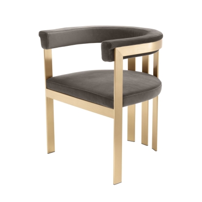 Modrest Kersey Glam Grey Velvet Accent Chair Grey Lounge Chair 78503 VGMFMC4141-GRY-CH