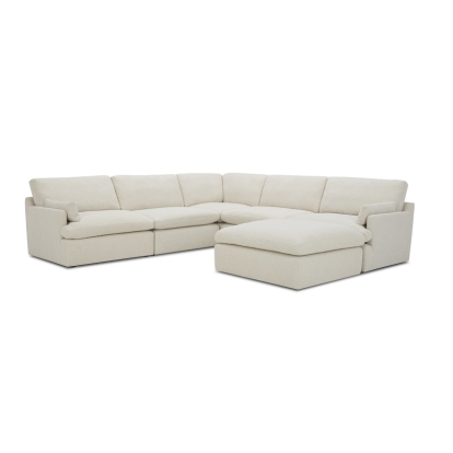 Divani Casa Danica Modern Beige Sectional Sofa Beige Sectional Sofa 79808|80365 VGKK-KF2650-BGE-SECT
