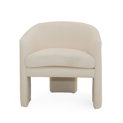 Modrest Khan Modern Off White Fabric Accent Chair Off-White Lounge Chair 80061 VGOD-ZW-21102-CH