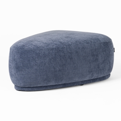 Divani Casa Kinsey Modern Blue Large River Rock Ottoman Blue Ottoman 81144 VGKK-KF.D2015-LRG-NAVY
