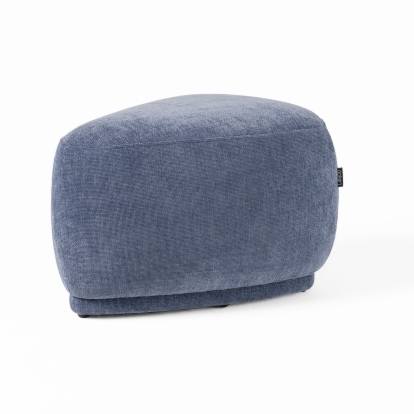 Divani Casa Kinsey Modern Blue Small River Rock Ottoman Blue Ottoman 81145 VGKK-KF.D2015-SML-NAVY