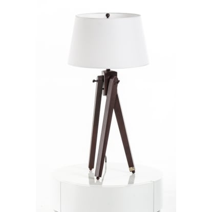 LA Furniture Della White and Wood Table Lamp VGKRKM009T Contemporary Style by Vig Furnitrue Number 16547 Catch Home Goods