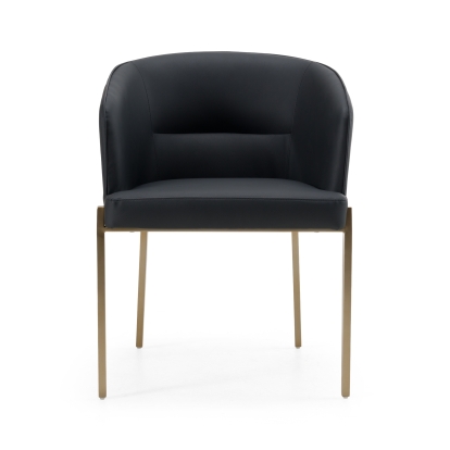 LA Furniture Kravitz Modern Dark Grey Vegan Leather + Antique Brass Dining Chair VGGAGA-6206CH-1-GRY Contemporary Style by Vig Furnitrue Number 81459 Catch Home Goods