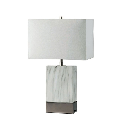 Furniture Of America Faith Contemporary White/Silver Table Lamp Model L731197-SV