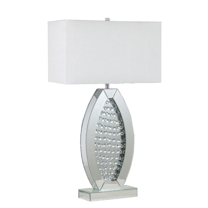 Furniture Of America Myda Contemporary Silver/White Table Lamp Model L74001