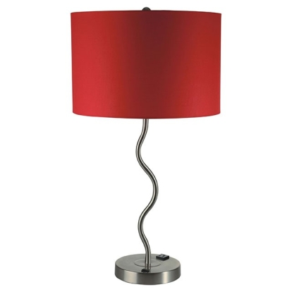 Furniture Of America Sprig Contemporary Red Table Lamp (2/Box) Model L76224T-RD-2PK