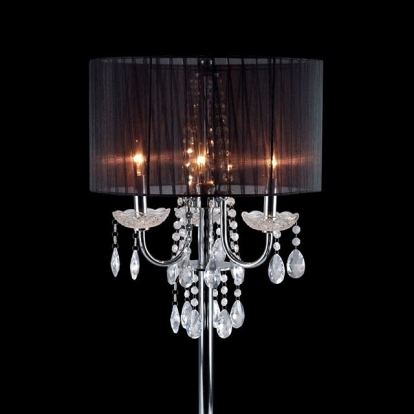 Furniture Of America Jada Glam Chrome/Black Table Lamp Model L76733BK-T