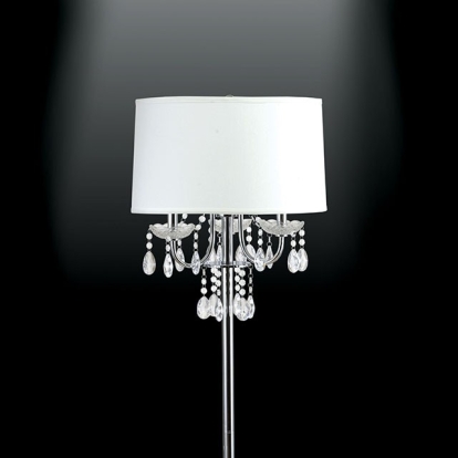 Furniture Of America Jada Glam Chrome/White Floor Lamp Model L76733WH-F
