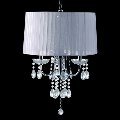 Furniture Of America Jada Glam Chrome/White Ceiling Lamp Model L76733WH-H