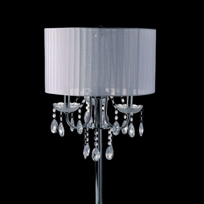 Furniture Of America Jada Glam Chrome/White Table Lamp Model L76733WH-T