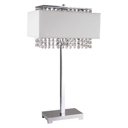 Furniture Of America Naya Glam Chrome/White Table Lamp Model L7733WH