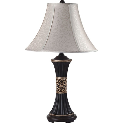 Furniture Of America Naya Traditional Espresso/Off-White Table Lamp (2/Box) Model L78173-2PK