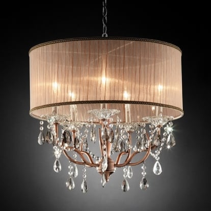 Furniture Of America Cecelia Traditional Copper Ceiling Lamp Model L95126H