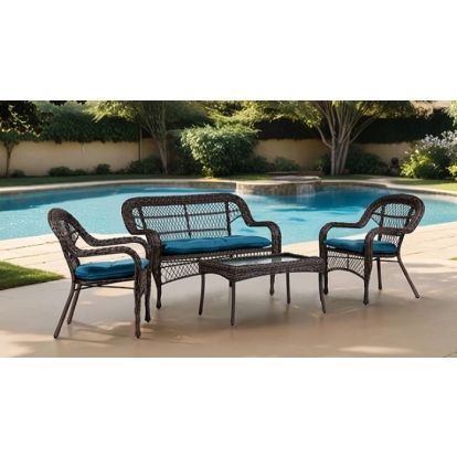 Furniture Of America Oliveri Contemporary Brown Wicker Coffee Table Model LA-L008DT