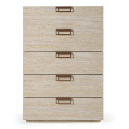 Lamod Italia Lago Modern Faux Travertine Chest Beige Chest 83325 VGAC-LAGO-CST