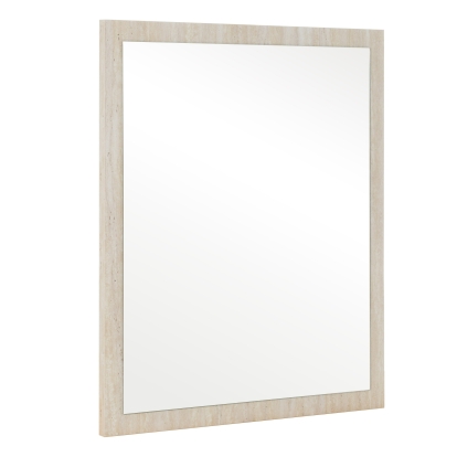 Lamod Italia Lago Modern Faux Travertine Mirror Beige Mirror 83326 VGAC-LAGO-MIR