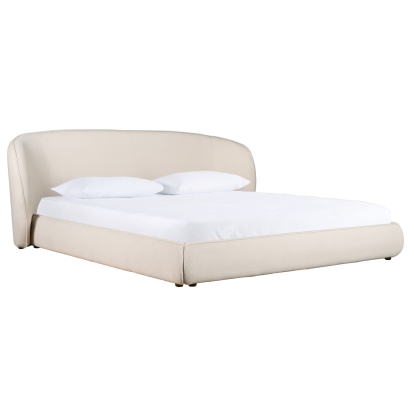 Modrest Lambert Modern Beige Fabric Upholstered Bed Beige Bed 81298|81299 VGEVA149-BGE-BED-01