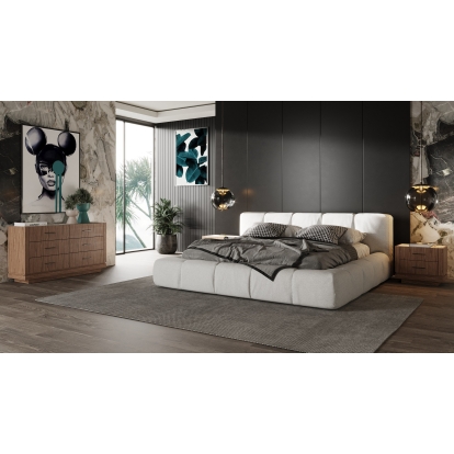 Modrest Lamont Modern Fabric Bed Beige Bed 80106|80105|80105A VGKK-KFB1051-BED