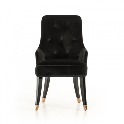 A&X Larissa Modern Black Fabric Dining Chair Black Dining Chair 72008A VGUNCC016-BLK-1