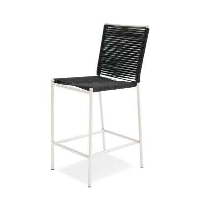 Modrest Lathrop Modern Outdoor Black Counter Stool Black Bar Stool 76238 VGGR911939