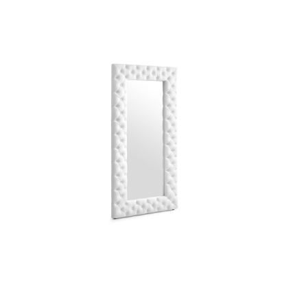 Modrest Legend Modern White Bonded Leather Floor Mirror White Mirror 78516 VGVCJ8111-3H-WHT-MIR