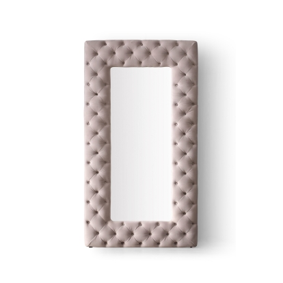 Modrest Legend Transitional Grey Velvet Floor Mirror Grey Mirror 78577 VGVCJ8111-3H-GRY-MIR