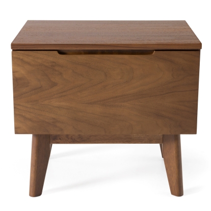 Modrest Lewis Mid-Century Modern Walnut Nightstand Walnut Nightstand 73639 VGMABR-36-NS