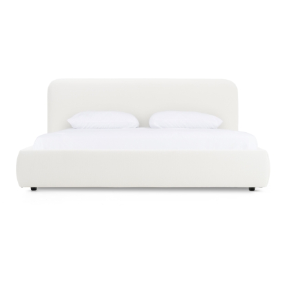 Modrest Liam Modern Ivory Fabric Upholstered Bed White Bed 81155|81155A|81156|81156A VGKK-KF.B2007-IVY