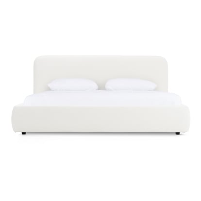 LA Furniture Liam Modern Ivory Fabric Upholstered Bed VGKK-KF.B2007-IVY Contemporary Style by Vig Furnitrue Number 81155|81155A|81156|81156A Catch Home Goods